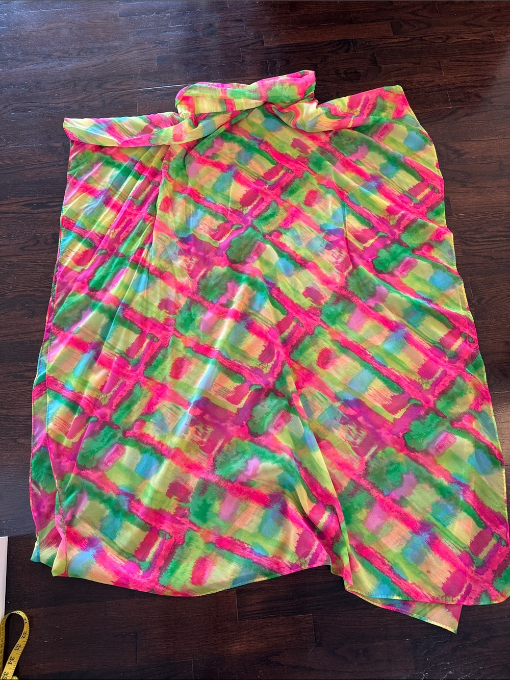 Vintage 1960’s Stella Fagin Sheer Bright Color Kaftan - Picture 6 of 6